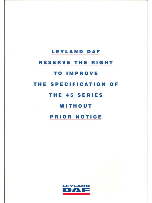 23-0255 brochure leyland daf 45 special edition