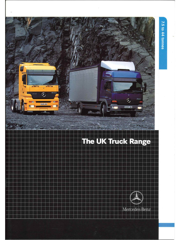 23-0385 brochure mercedes the uk truck range 2000