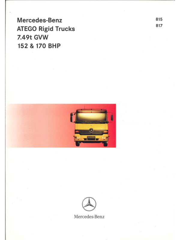 23-0387 brochure technique mercedes atego 815 / 817