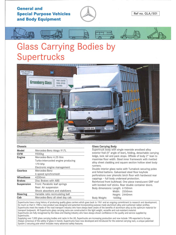 23-0404 brochure technique mercedes glass carrying bodies