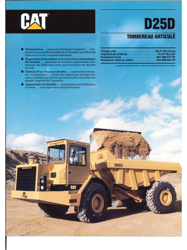 23-0407 caterpillar d25d brochure