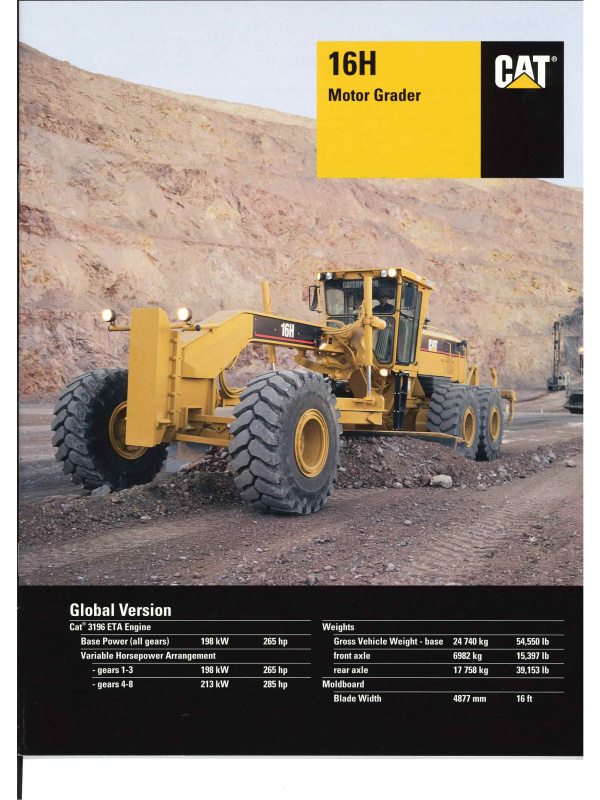 23-0416 brochure caterpillar 16h