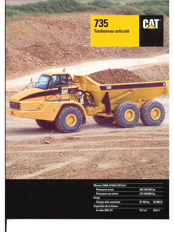 23-0419 caterpillar 735 brochure