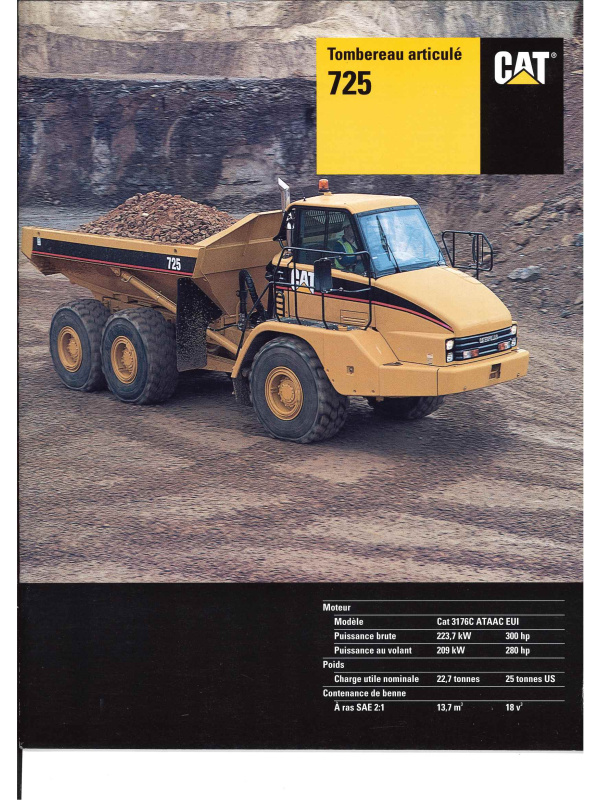 23-0421 caterpillar 725 brochure