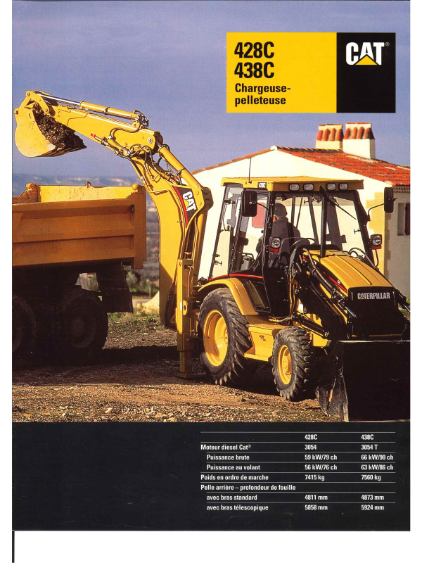 23-0442 caterpillar brochure 428c, 438c