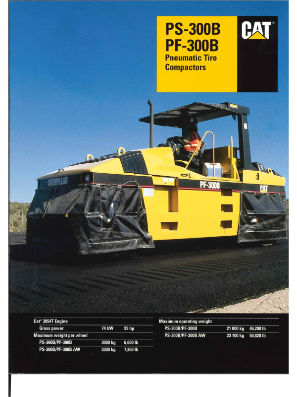 23-0461 brochure caterpillar ps-300b / pf-300b
