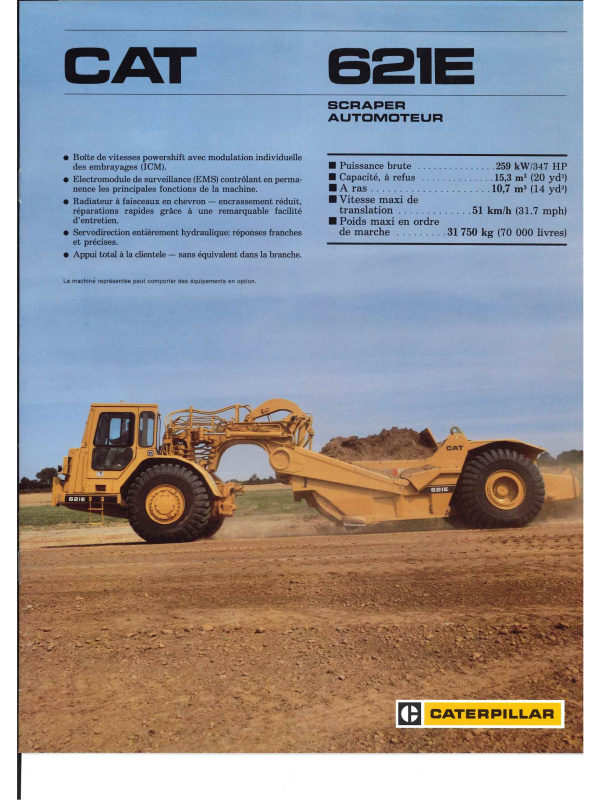 23-0470 brochure caterpillar 621e