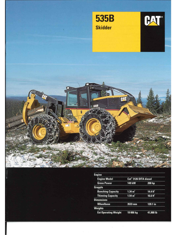 23-0475 brochure caterpillar 535b