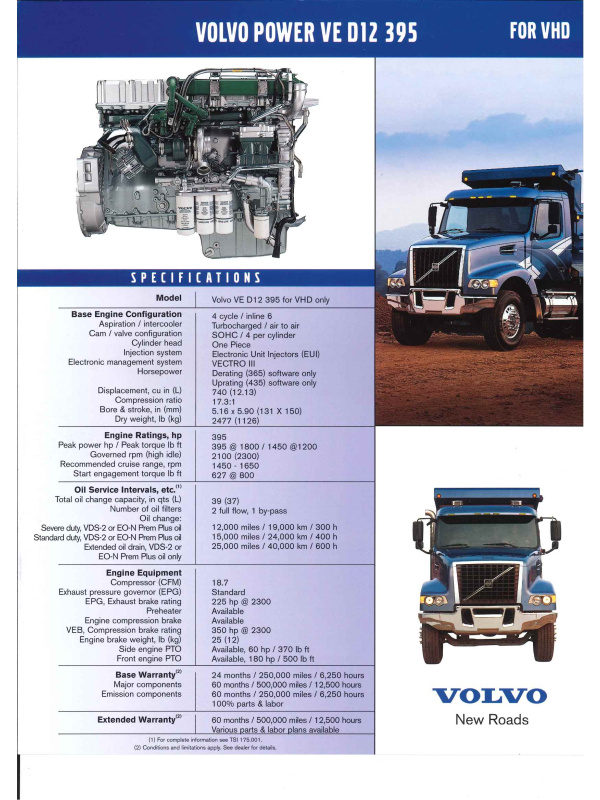 23-0575 brochure volvo vhd d12 395