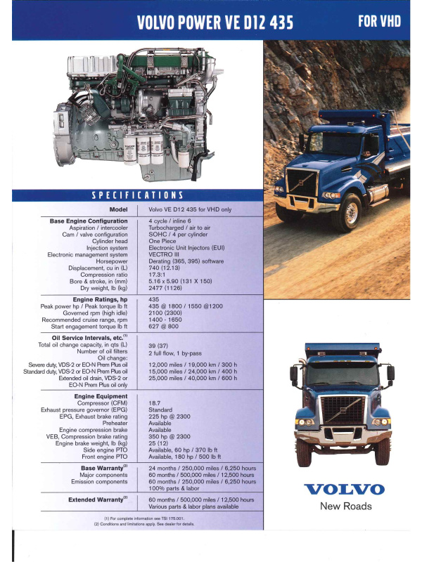 23-0577 brochure volvo vhd d12 435