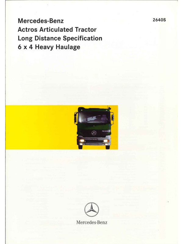 23-0383 brochure technique mercedes actros tractor 6x4