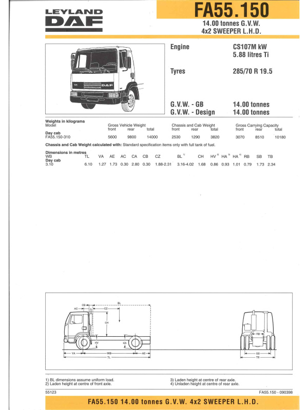 23-0245 brochure technique leyland daf fa55.150