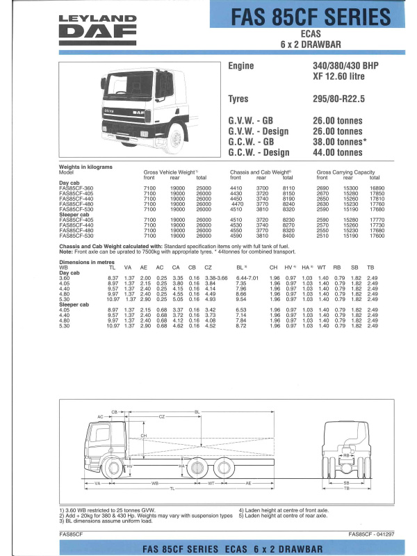 23-0265 brochure technique leyland daf fas85cf