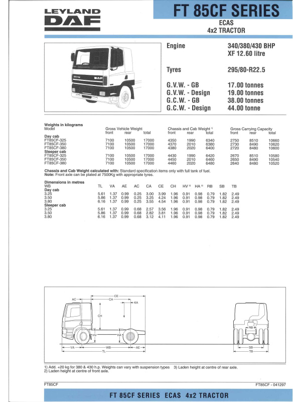 23-0270 brochure technique leyland daf ft 85cf