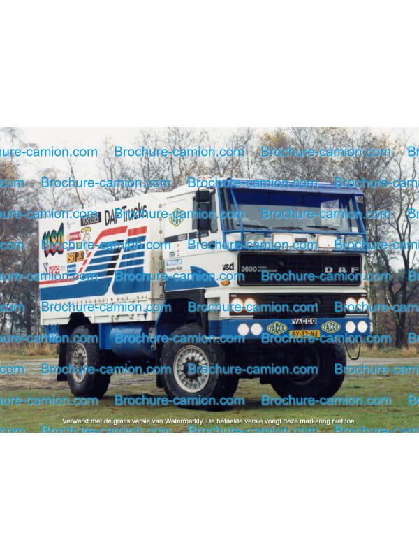 P015 photos d'usine du dakar 1988 de rooy transport