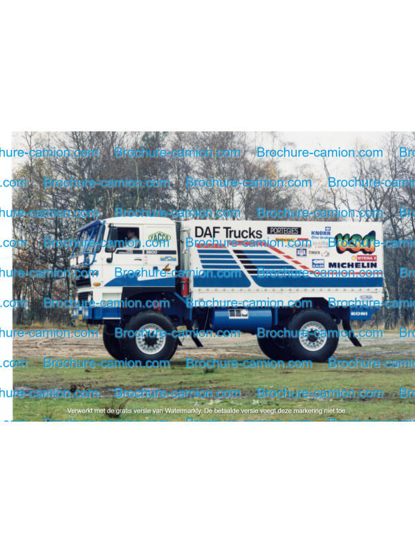 P015 photos d'usine du dakar 1988 de rooy transport