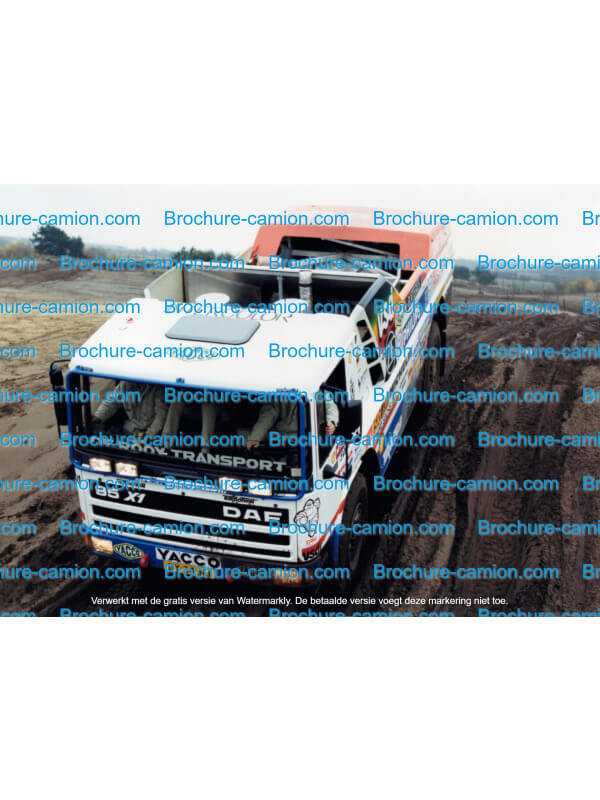 P015 photos d'usine du dakar 1988 de rooy transport