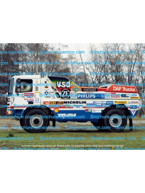 P015 photos d'usine du dakar 1988 de rooy transport