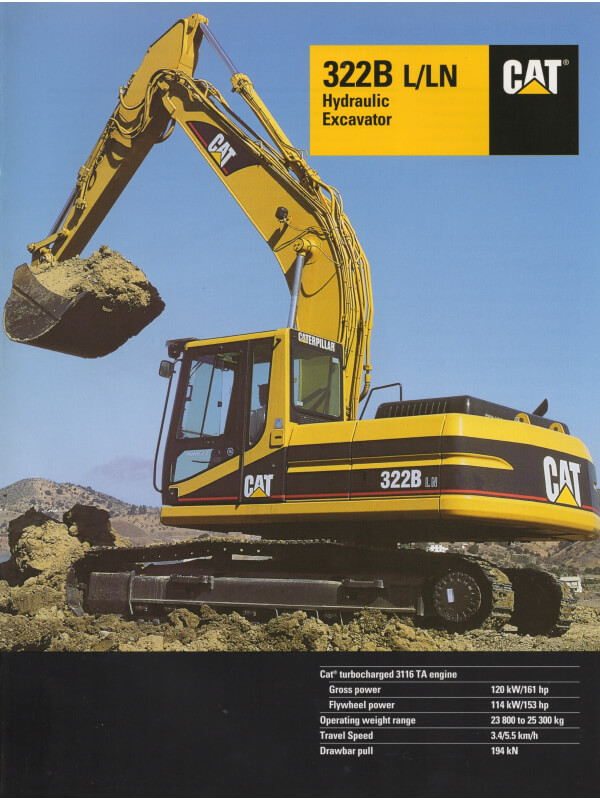25-0416 caterpillar 322b l/ln