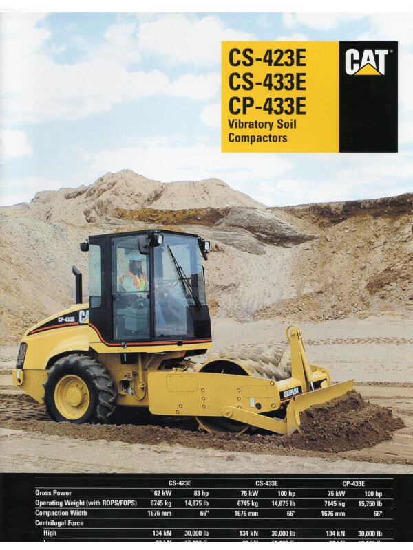 25-0418 caterpillar cs-423e, cs-433e, cp-433e
