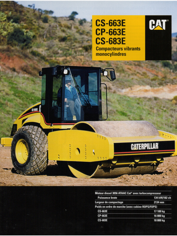 25-0436 caterpillar cs-663e, cp-663e, cs-683e