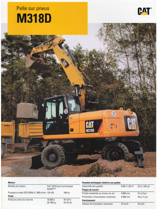 25-0461 caterpillar m318d