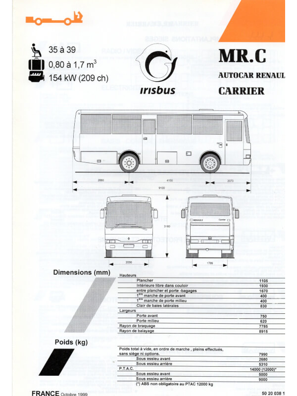 25-0518 irisbus mr.c autocar carrier