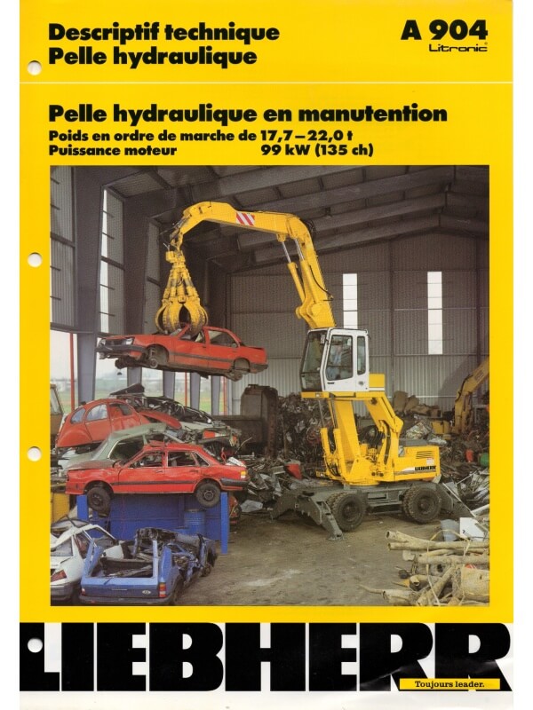25-0949 liebherr a 904 pelle hydraulique