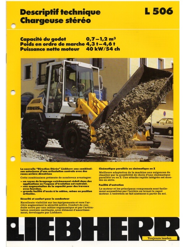 25-0965 liebherr l 506 chargeuse stéréo