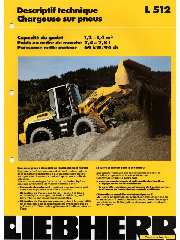 25-0967 liebherr l 512 chargeuse sur pneus