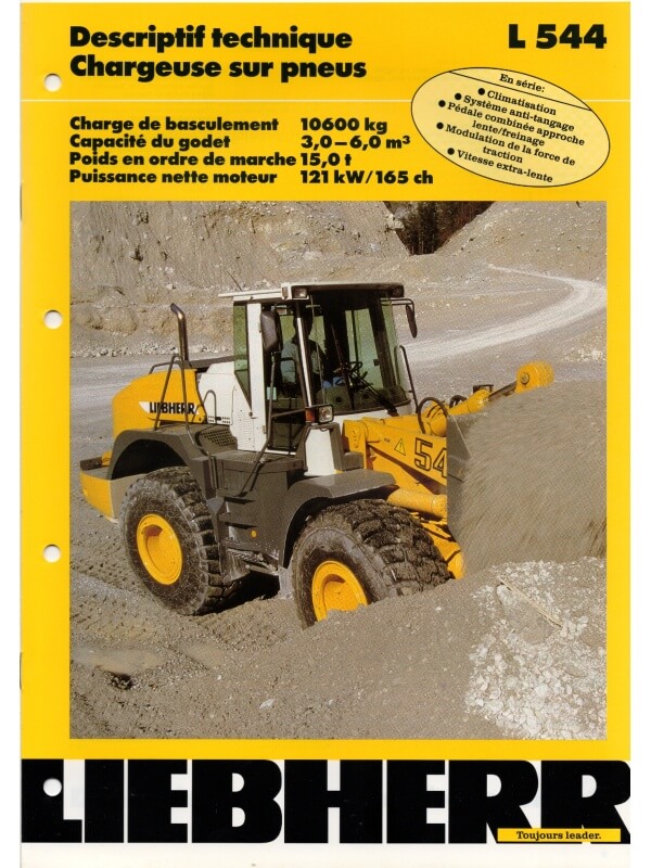 25-0968 liebherr l 544 chargeuse sur pneus