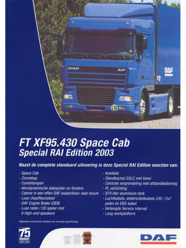 25-1015 daf ft xf95.430 space cab and ft cf85.380 space cab