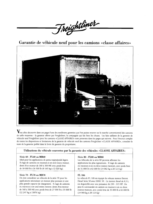 25-1464 freightliner 60 / 70 / 80 et fl 106