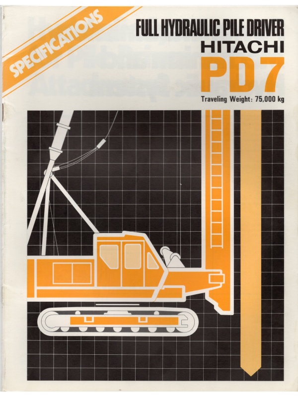 25-1563 hitachi pd7 marteau de battage entièrement hydraulique