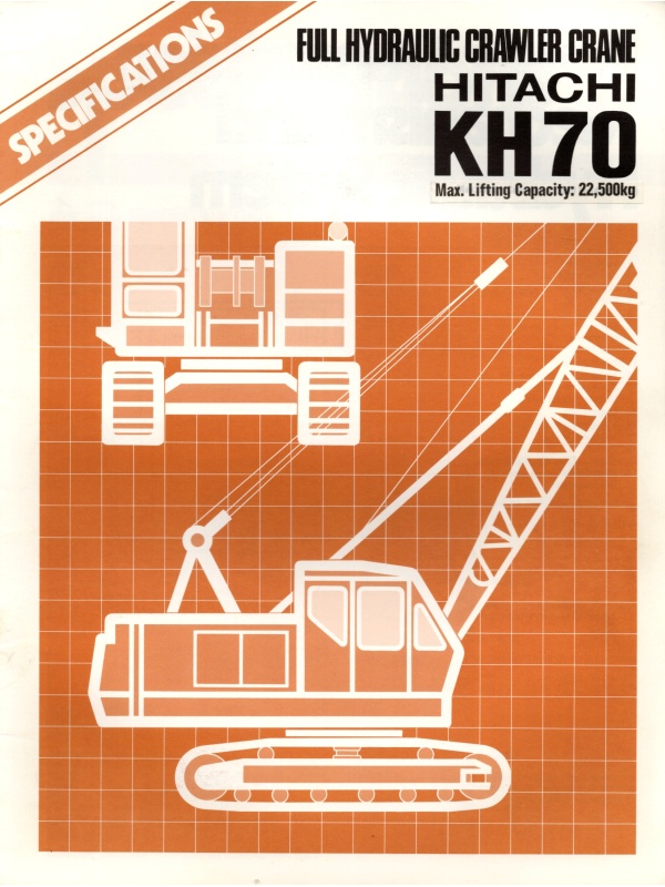 25-1565 hitachi kh70 grue sur chenilles entièrement hydraulique