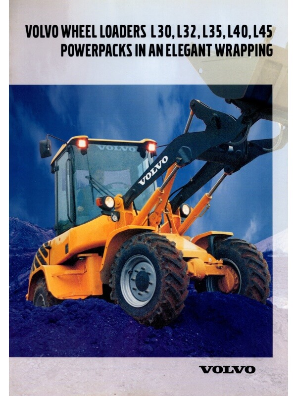25-1671 volvo l30 / l32 / l35 / l35 / l40 / l45 chargeuses sur pneus