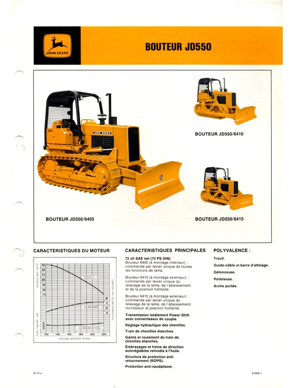 25-2388 john deere jd550 dozer