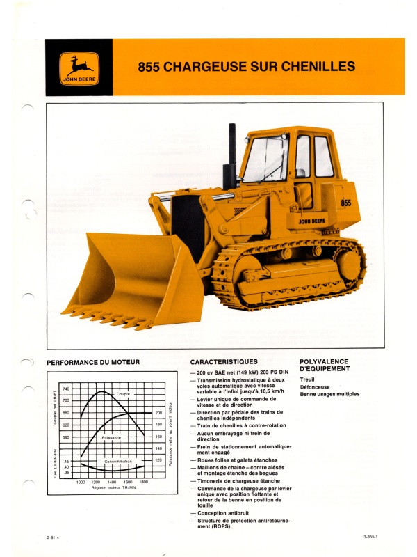 25-2396 john deere 855 tracked loader