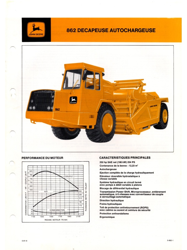 25-2404 john deere 862 self-loading scraper