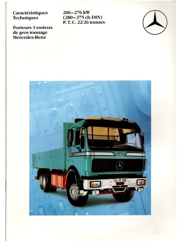 25-3156 mercedes-benz 206 / 276 porteurs 3 essieux de gros tonnage