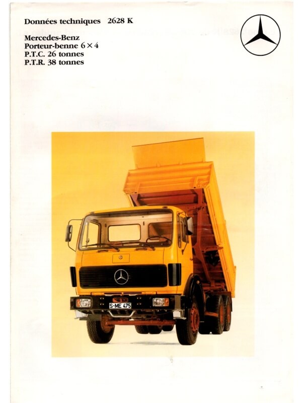 25-3159 mercedes-benz 2628 k porteur-benne 6x4
