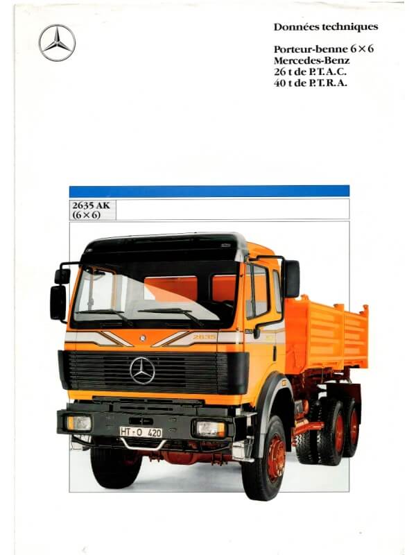 25-3165 mercedes-benz 2635 ak 6x6 porteur-benne 6x6