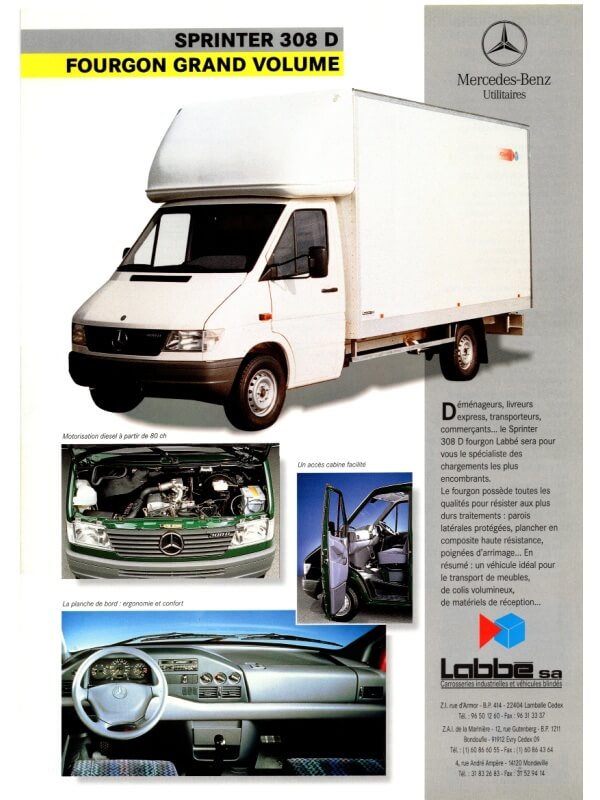25-3172 mercedes-benz sprinter 308 d fourgon grand volume