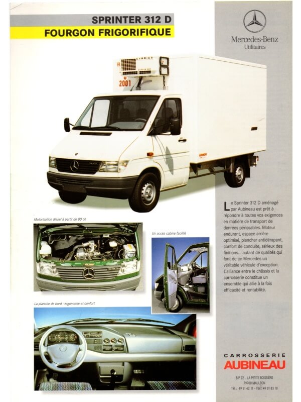 25-3173 mercedes-benz sprinter 312 d fourgon frigorifique
