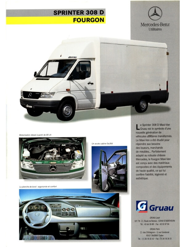 25-3175 mercedes-benz sprinter 308 d fourgon