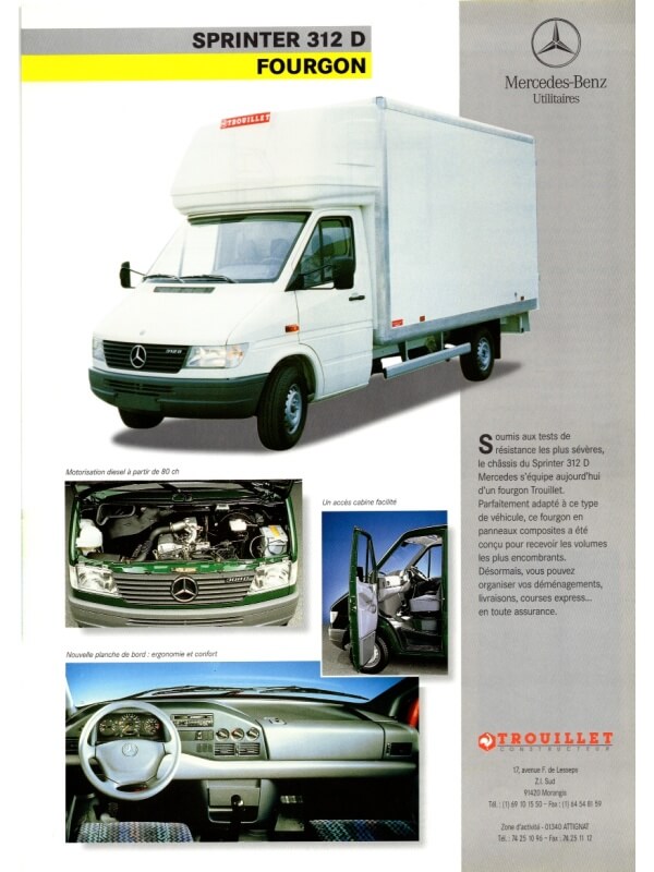 25-3178 mercedes-benz sprinter 312 d fourgon