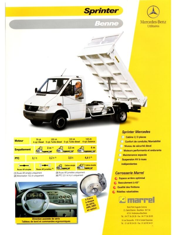 25-3191 mercedes-benz sprinter benne