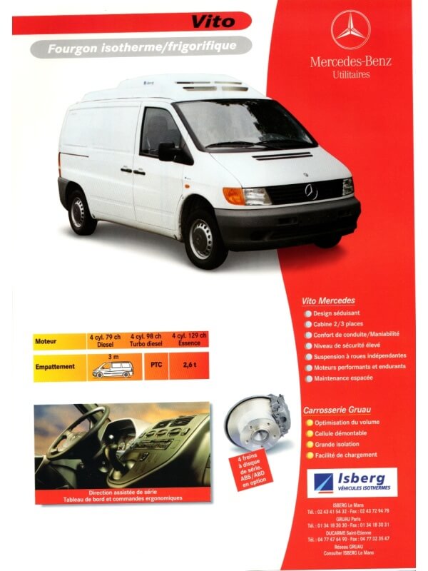 25-3195 mercedes-benz vito fourgon isotherme/frigorifique