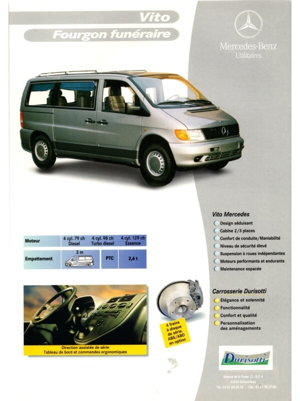 25-3199 mercedes-benz vito fourgon funéraire