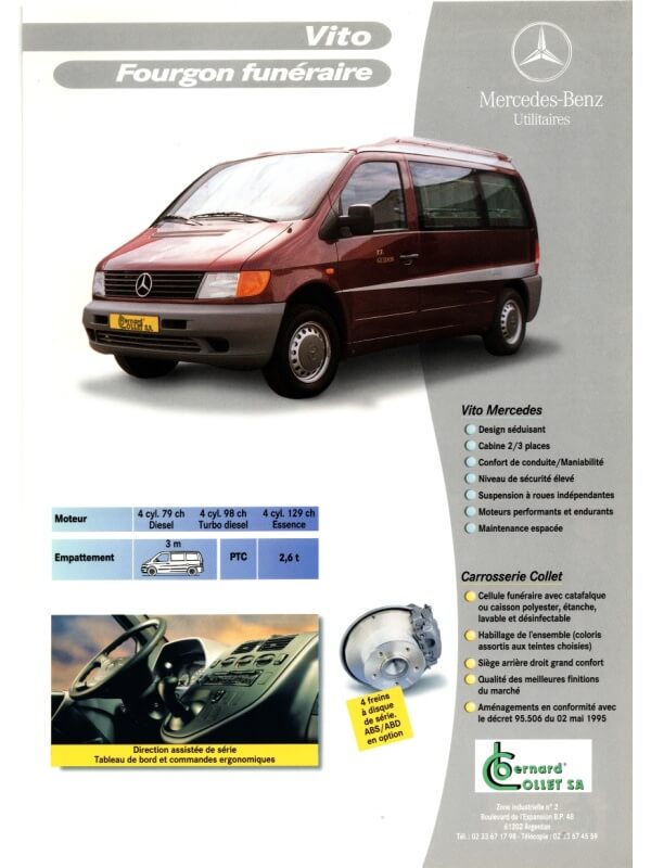25-3202 mercedes-benz vito fourgon funéraire